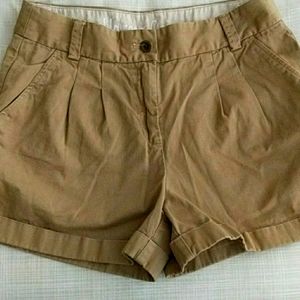 High waist kaki shorts 8